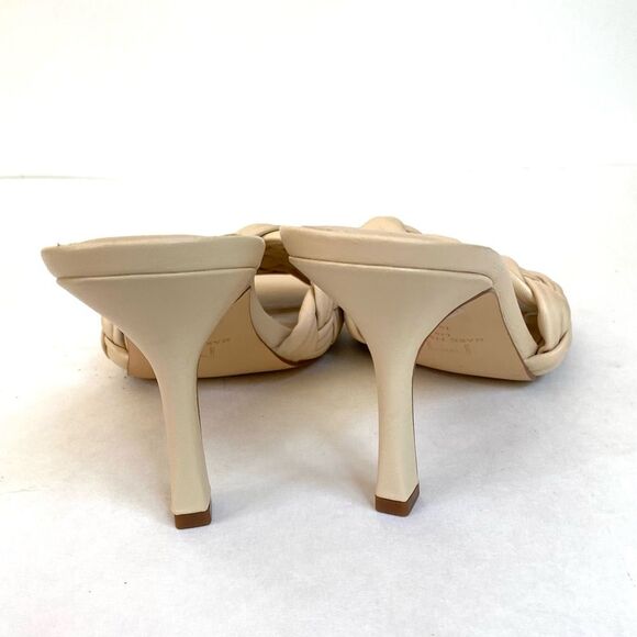 Marc Fisher Draya Braided Square Toe Heels 10 Cream - Picture 7 of 10